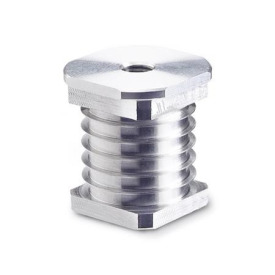 GN 992 Einsteckbuchsen, Aluminium, für Rund- und Vierkantrohre Außen-Ø: V - Vierkant