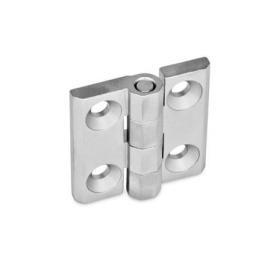 GN 237 Scharniere, Edelstahl Werkstoff: A4 - Edelstahl<br />Form: A - 2x2 Bohrungen für Senkschrauben