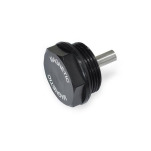 Magnetstopfen, Aluminium, FPM/FKM-Dichtung, beständig bis 180 °C, schwarz eloxiert