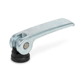 GN 927.3 Exzenterspanner, Hebel Stahl, mit Innengewinde Form: B - Kunststoff-Auflagescheibe ohne Stellmutter